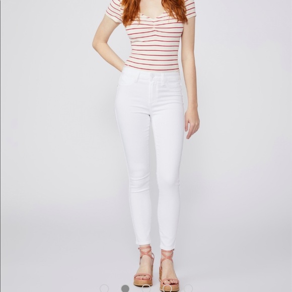 Paige hoxton ankle skinny white jeans size 27 with stretch like new - Picture 1 of 8